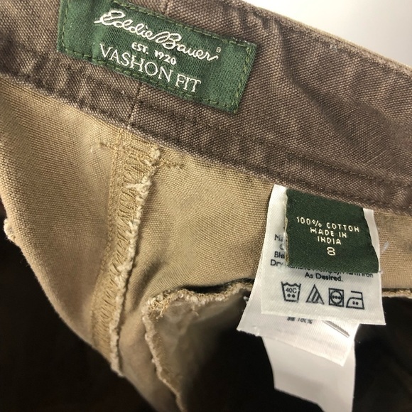 Eddie Bauer Dark Brown Vashon Fit Cotton Hiking Shorts 8 - Picture 5 of 5
